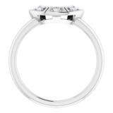 14K White .06 CTW Diamond Matching Band photo 2