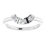 14K White .06 CTW Diamond Matching Band photo 3