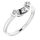 14K White .06 CTW Diamond Matching Band photo