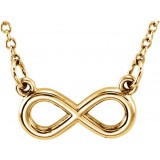 14K Yellow Tiny Poshu00ae Infinity-Inspired 16-18 Necklace photo