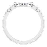 14K White 1/6 CTW Diamond Matching Band photo 2