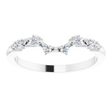 14K White 1/6 CTW Diamond Matching Band photo 3