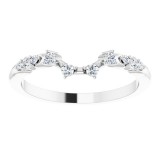 14K White 1/6 CTW Diamond Matching Band photo 3