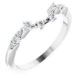 14K White 1/6 CTW Diamond Matching Band photo