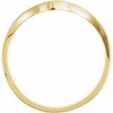 14K Yellow Grooved V Ring photo 2
