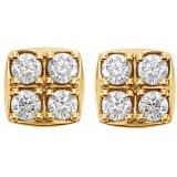 14K Yellow 1/2 CTW Diamond Earrings photo 2