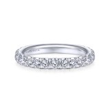 Gabriel & Co. 14k White Gold Contemporary Anniversary Wedding Band photo