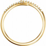 14K Yellow 1/8 CTW Diamond Stackable Ring photo 2