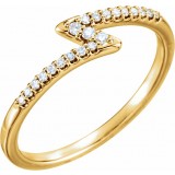 14K Yellow 1/8 CTW Diamond Stackable Ring photo