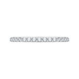 Shah Luxury 14K White Gold Round Diamond Wedding Band photo