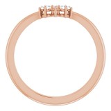 14K Rose .05 CTW Diamond Matching Band photo 2