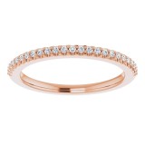 14K Rose 1/8 CTW Diamond Anniversary Band photo 3