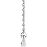 14K White .05 CTW Diamond Curved Bar 16-18 Necklace photo 2