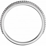 14K White Stackable Bead Ring photo 2