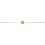 14K Yellow Pierced Heart Disc 7-8 Bracelet photo 2