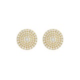 Henri Daussi 14k Yellow Gold Diamond Stud Earrings photo