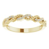 14K Yellow .08 CTW Diamond Stackable Ring photo 3