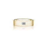 Henri Daussi 6mm Men's Wedding Band MBEC1 18k Gold Yellow 0.15 Ctw. photo