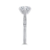 Shah Luxury 14K White Gold Round Cut Diamond Engagement Ring (Semi-Mount) photo 3