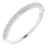 14K White 1/6 CTW Diamond Anniversary Band photo