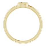 14K Yellow Initial S Ring photo 2