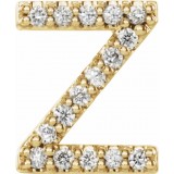 14K Yellow .06 CTW Diamond Single Initial Z Earring photo