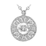 Gems One 14KT White Gold & Diamond Rhythm Of Love Neckwear Pendant   - 1/3 ctw photo