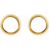14K Yellow Circle Earrings photo 2