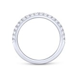 Gabriel & Co. 14k White Gold Contemporary Anniversary Wedding Band photo 2