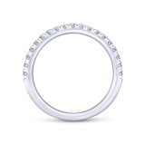 Gabriel & Co. 14k White Gold Contemporary Anniversary Wedding Band photo 2