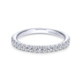 Gabriel & Co. 14k White Gold Contemporary Anniversary Wedding Band photo