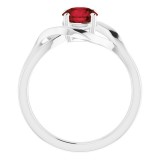 14K White Mozambique Garnet Ring photo 2