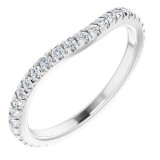 14K White 3/8 CTW Diamond French-set Matching Band photo