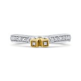 Shah Luxury Round Diamond Wedding Band In 14K Two Tone-Gold photo