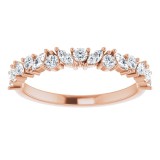 14K Rose 1/2 CTW Diamond Anniversary Band photo 3