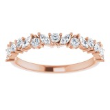 14K Rose 1/2 CTW Diamond Anniversary Band photo 3