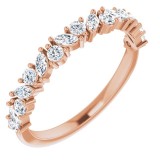 14K Rose 1/2 CTW Diamond Anniversary Band photo