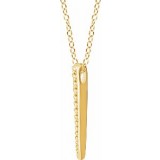 14K Yellow 1/4 CTW Diamond Graduated 16-18 Bar Necklace photo 2