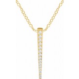 14K Yellow 1/4 CTW Diamond Graduated 16-18 Bar Necklace photo