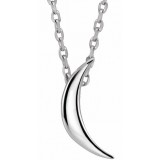 14K White Crescent 16-18 Necklace photo