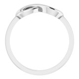 14K White Infinity-Inspired Ring photo 2
