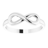 14K White Infinity-Inspired Ring photo 3