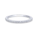 Gabriel & Co. 14k White Gold Contemporary Anniversary Wedding Band photo