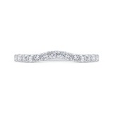 Shah Luxury 14K White Gold Round Cut Diamond Counter Wedding Band photo