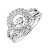 Gems One 14KT White Gold & Diamond Rhythm Of Love Fashion Ring  - 1 ctw photo