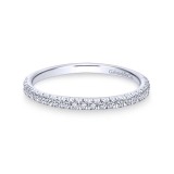 Gabriel & Co. 14k White Gold Contemporary Anniversary Wedding Band photo