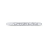 Shah Luxury 14K White Gold Round Diamond Wedding Band with Euro Shank photo