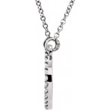 14K White 1/8 CTW Diamond 16 Necklace photo 2