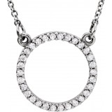 14K White 1/8 CTW Diamond 16 Necklace photo