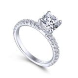 Gabriel & Co. 14k White Gold Contemporary Straight Engagement Ring photo 3